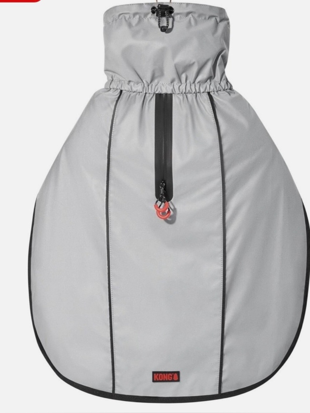 NWOT KONG Reflective Dog Jacket, Silver,MEDIUM